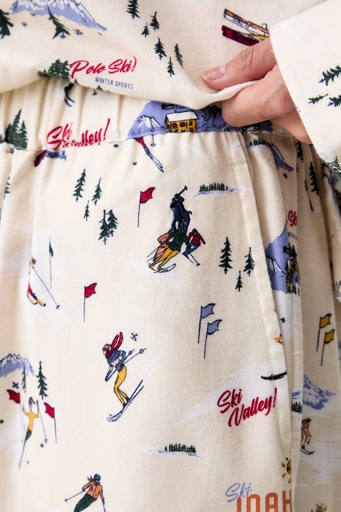 Piżama dwuczęściowa damska bawełniana Polo Ralph Lauren beżowy 4P0701