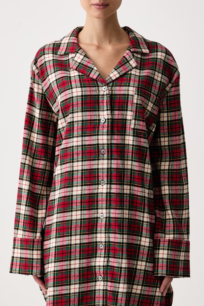 Odzież Polo Ralph Lauren Koszula nocna damska bawełniana 4P0559 bordowy