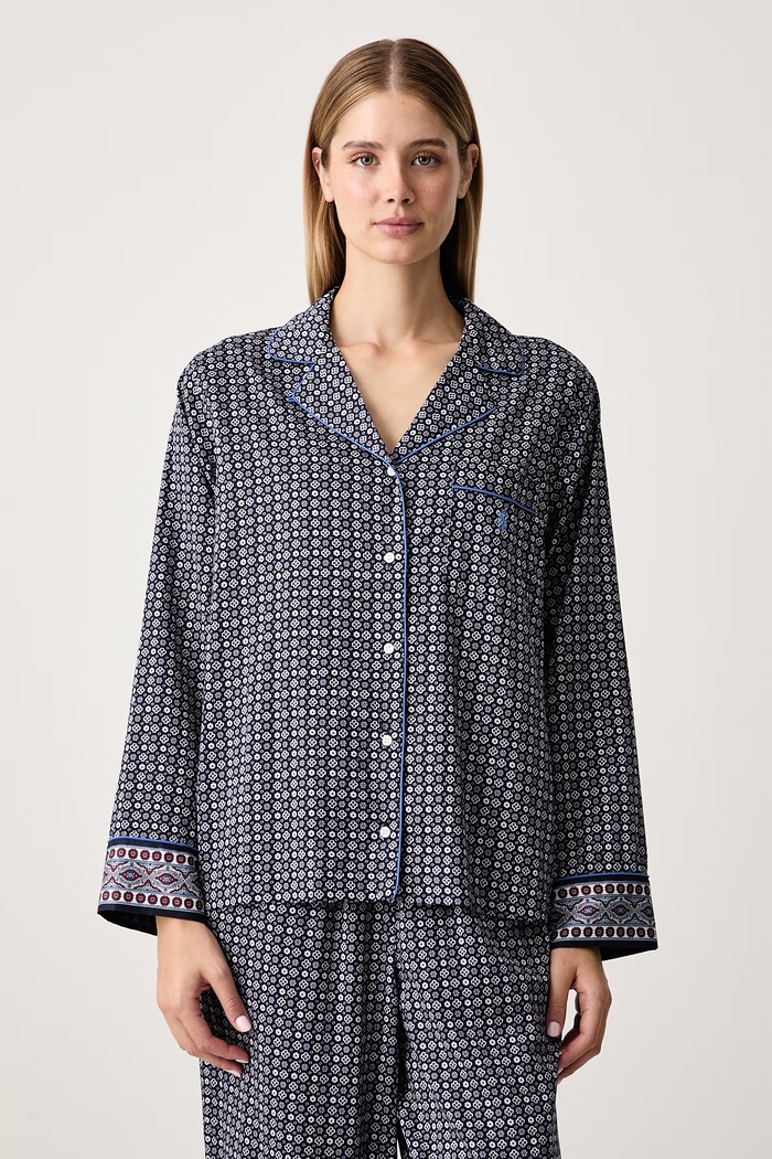 Polo Ralph Lauren Piżama dwuczęściowa damska z lyocellem 4P0888 granatowy AW26