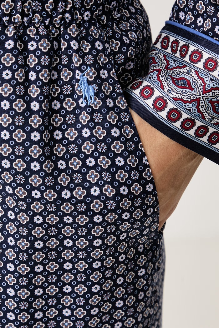Piżama dwuczęściowa damska z lyocellem Polo Ralph Lauren granatowy 4P0888