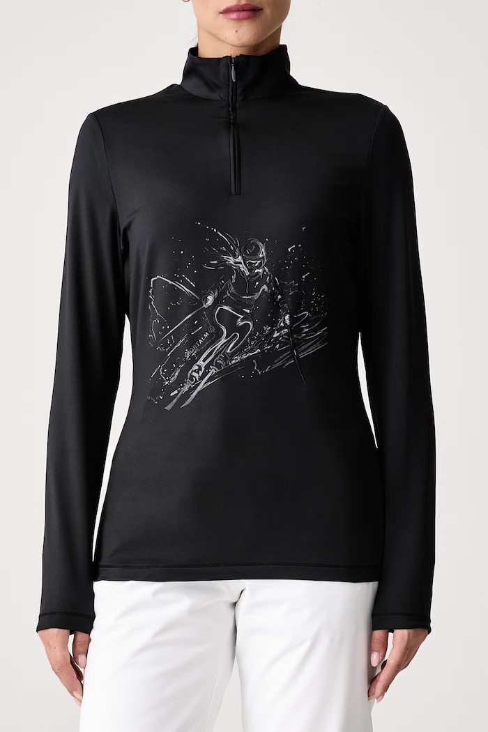 Longsleeve funkcyjny damski Bordeaux Sportalm 300052 czarny