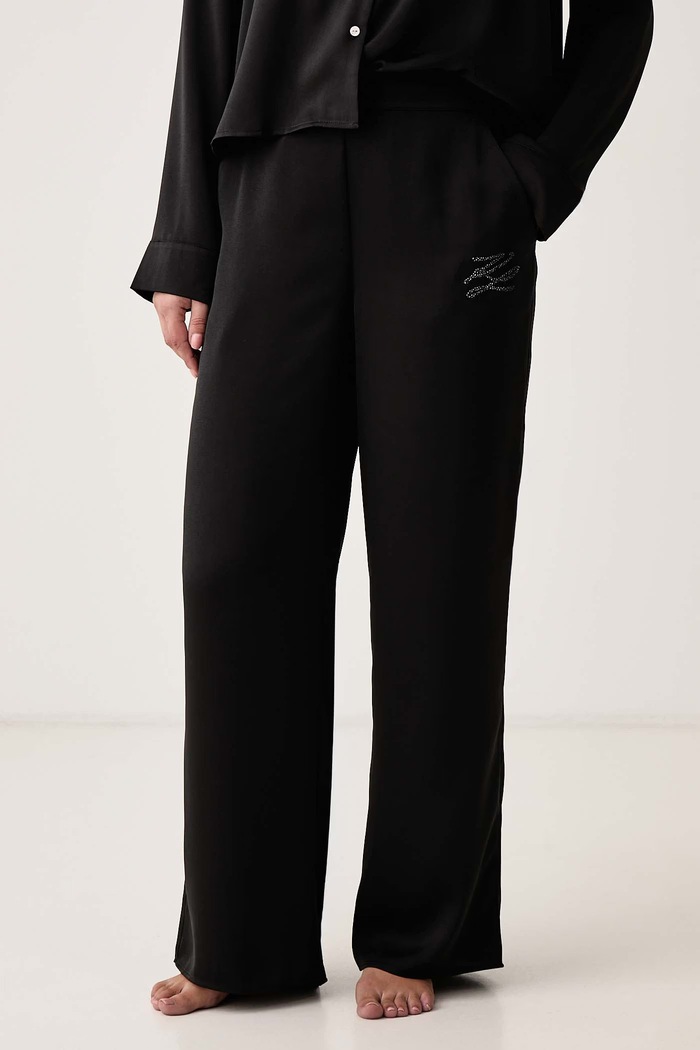 Πυτζάμες δύο τεμαχίων Γυναικείες Karl Lagerfeld B4W45018 μαύρο
