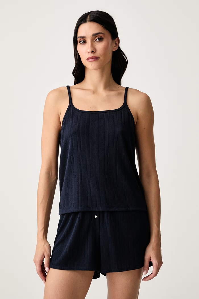Lacoste Piżama dwuczęściowa damska granatowy 4F1523