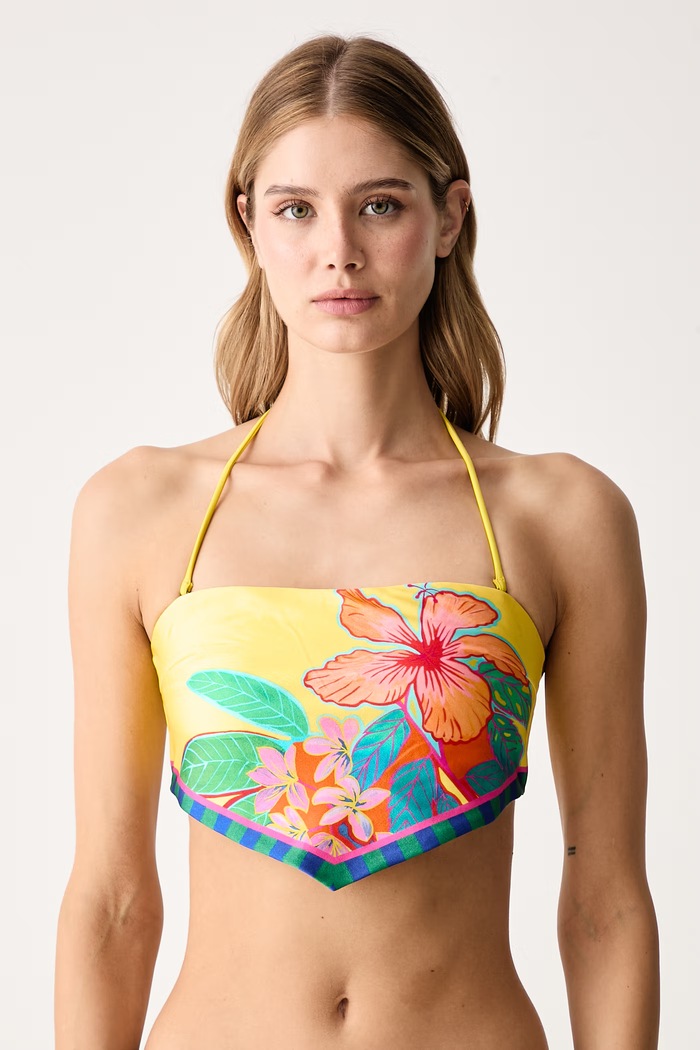 Odzież Rip Curl Biustonosz kąpielowy damski FARM RIO 11SWSW żółty