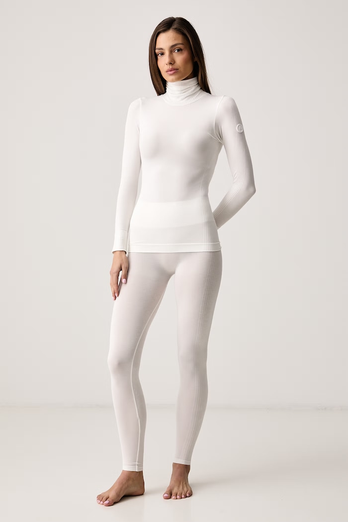 Fusalp Longsleeve funkcyjny damski z dodatkiem kaszmiru ALISIER II Y1206 biały AW26