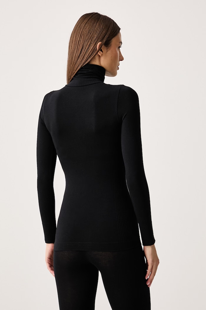 Odzież Fusalp Longsleeve funkcyjny damski z dodatkiem kaszmiru ALISIER II Y1206 czarny