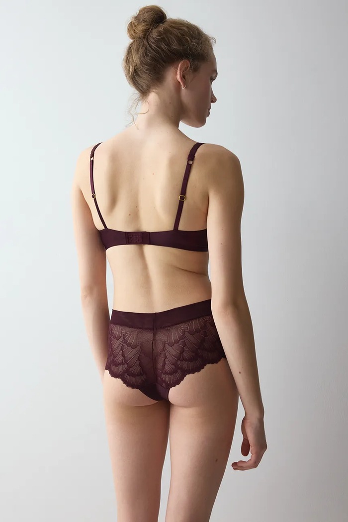 Triumph Brazyliany damskie koronkowe 10228674 bordowy AW26