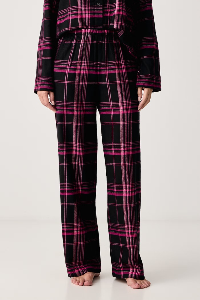 Oblečenie HUGO Dvojdielne pyžamo dámske s bavlnou FLANNEL GIFT-SET 50570176 ružová