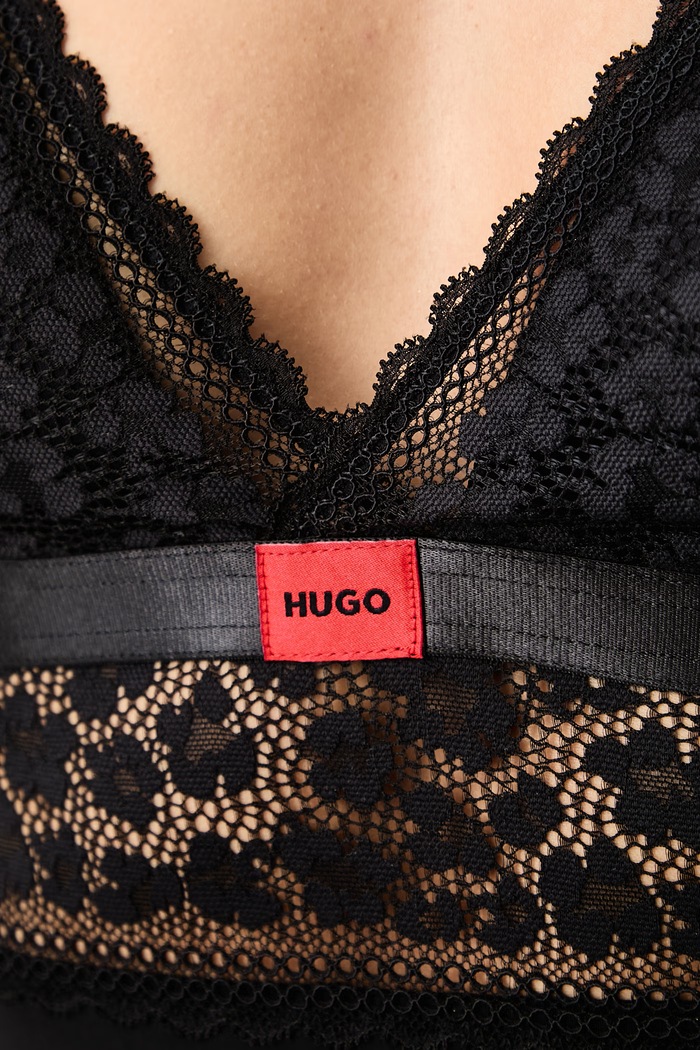 Body damskie SAVANA BODYSUIT P HUGO czarny 50570667