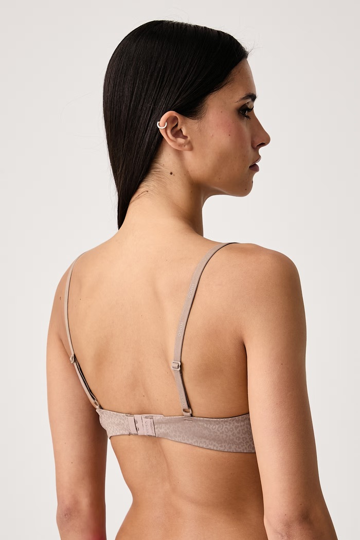 HUGO Biustonosz bezszwowy SHADOW BRALETTE PAD 50566798 beżowy AW26