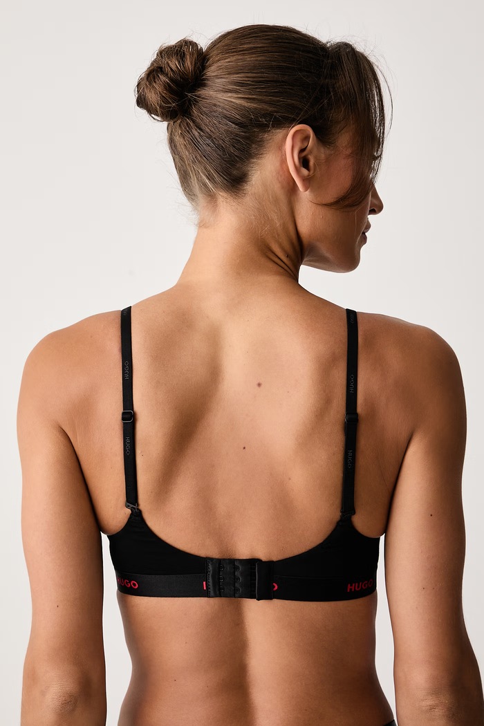 HUGO Бюстгальтер бралетт HUGO ID BRALETTE PAD 50557078 чорний AW26