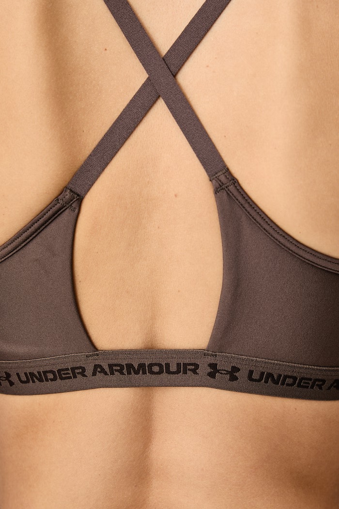 Biustonosz sportowy Crossback Low Under Armour brązowy 1386424.200