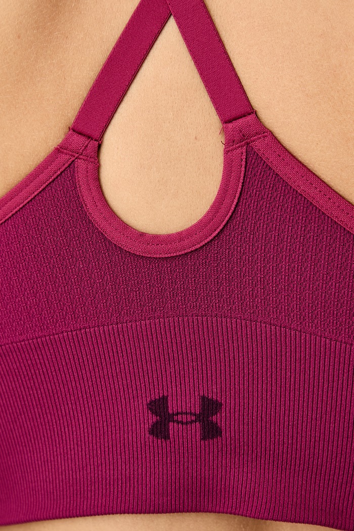 Biustonosz sportowy Vanish Seamless Under Armour 1384417.622 bordowy