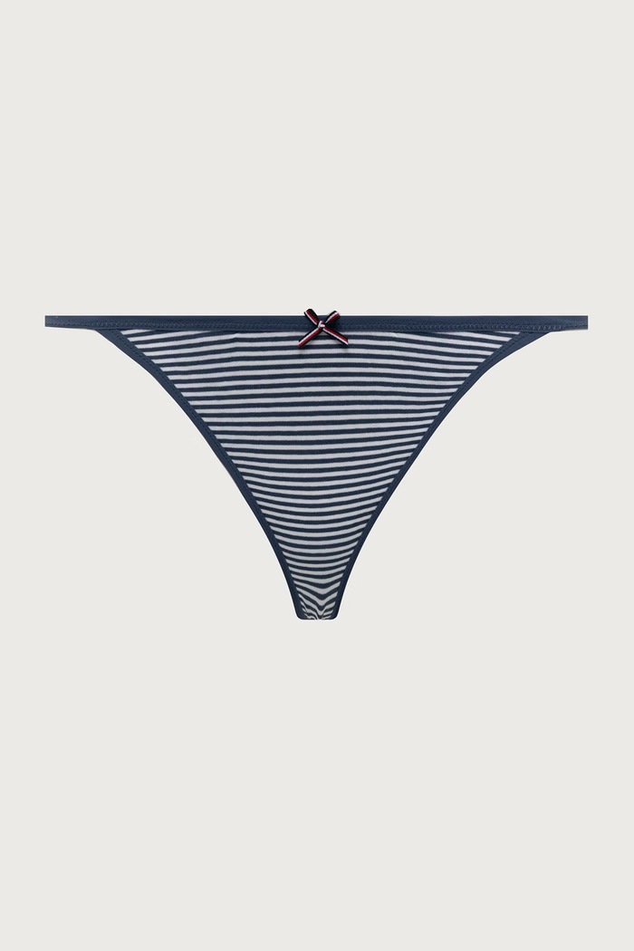 Stringi damskie z bawełną 2-pack Tommy Hilfiger UW0UW06666 niebieski