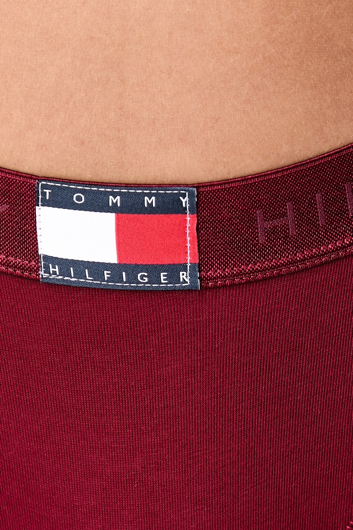 Figi damskie bawełniane z elastanem Tommy Hilfiger UW0UW06683 bordowy
