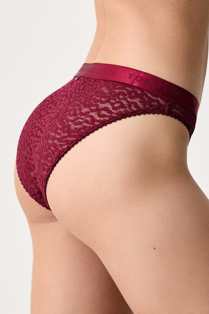 Odzież Tommy Hilfiger Figi damskie UW0UW06655 bordowy