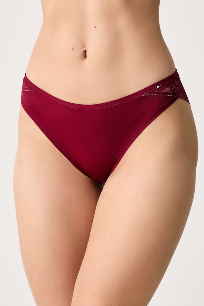 Tommy Hilfiger Figi damskie bordowy UW0UW06644