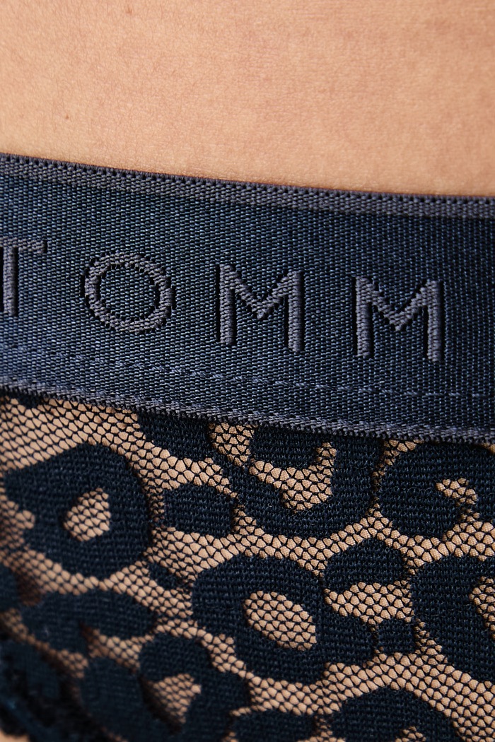 Прашки дамски от дантела Tommy Hilfiger UW0UW06348 тъмносин
