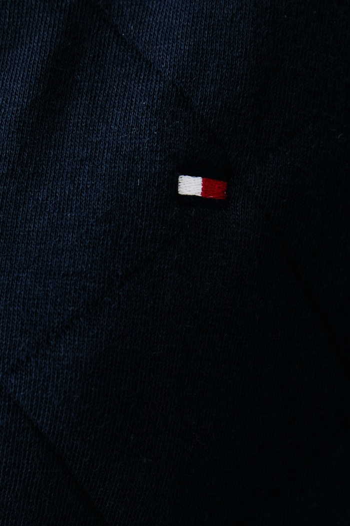 Szlafrok damski z bawełną Tommy Hilfiger granatowy UW0UW06609