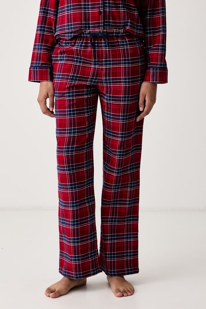 Odzież Tommy Hilfiger Piżama dwuczęściowa damska bawełniana UW0UW06708 bordowy