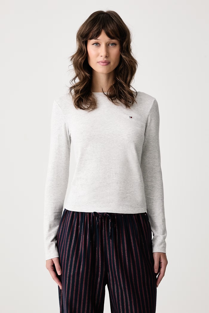 Tommy Hilfiger Pyžamo a papuče dámske UW0UW06605 sivá AW26