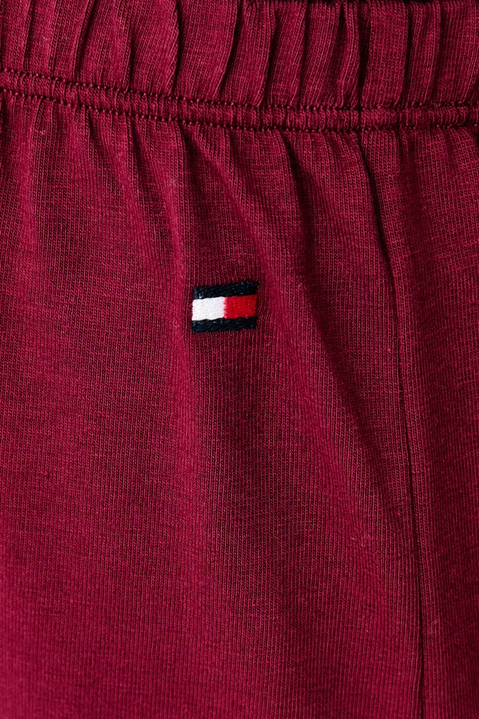 Spodnie piżamowe damskie z bawełną Tommy Hilfiger UW0UW06614 bordowy