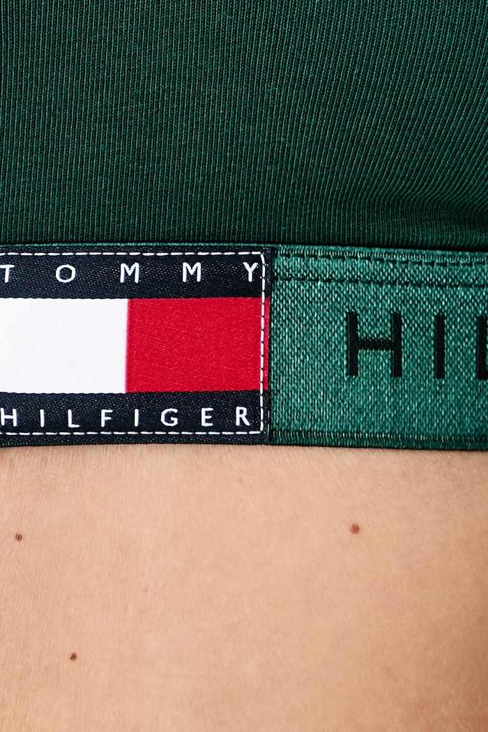Biustonosz z bawełną Tommy Hilfiger UW0UW06673 zielony