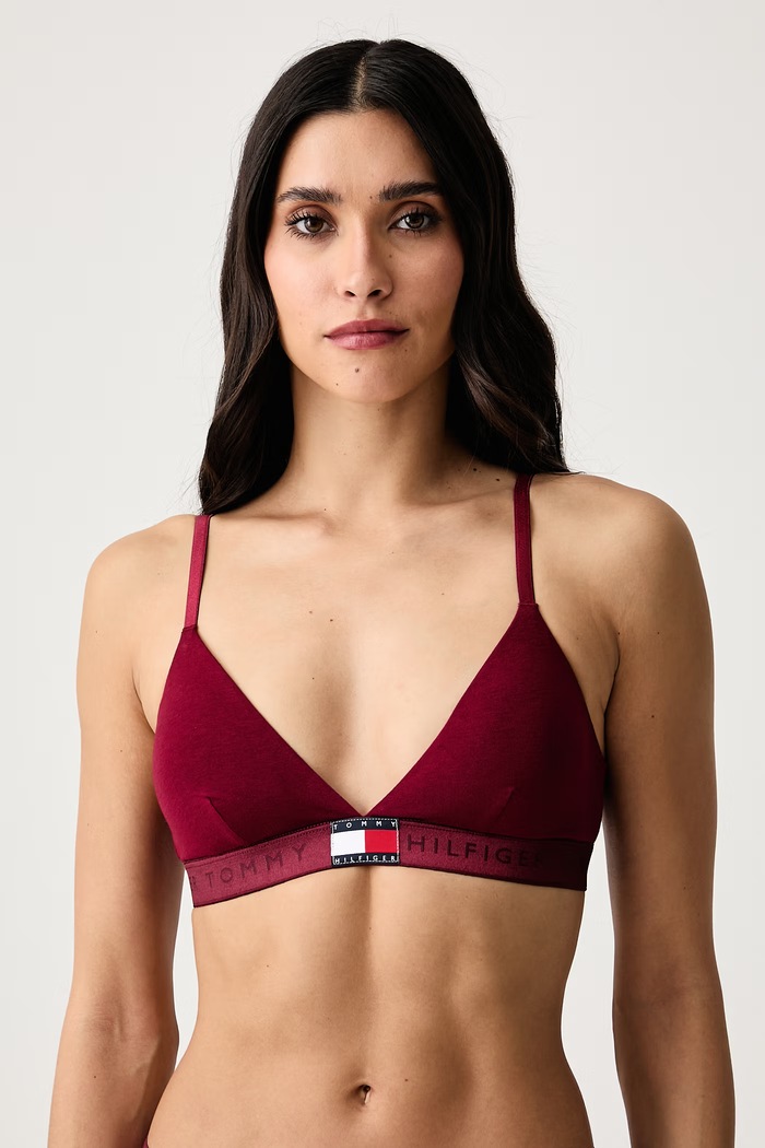 Tommy Hilfiger Grudnjak s pamukom bordo UW0UW06672