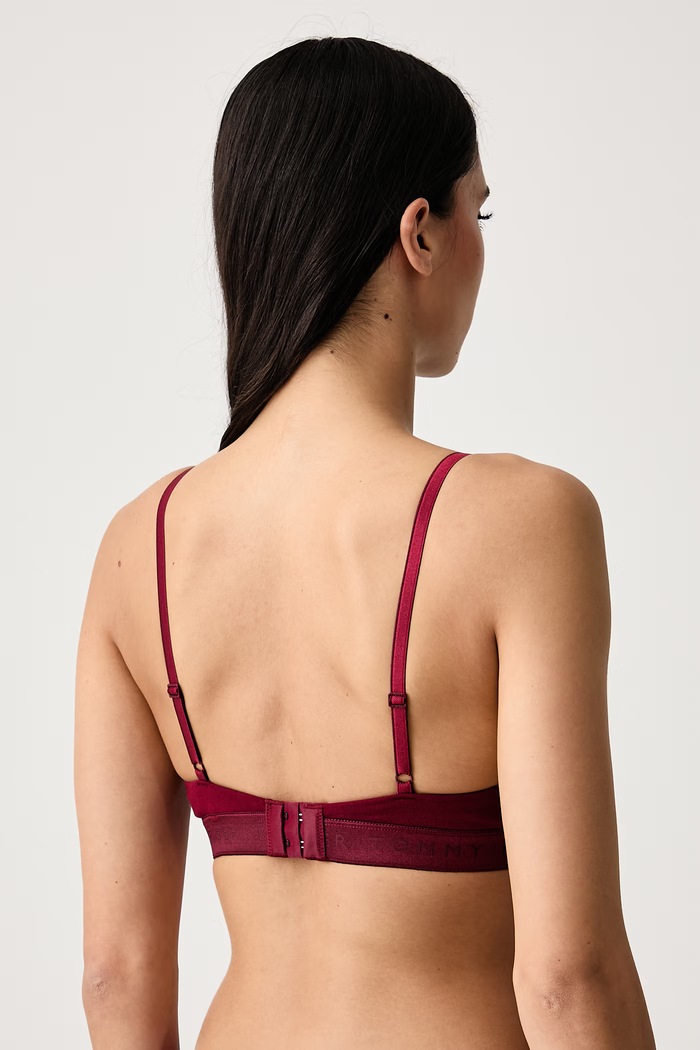 Odjeća Tommy Hilfiger Grudnjak s pamukom UW0UW06672 bordo