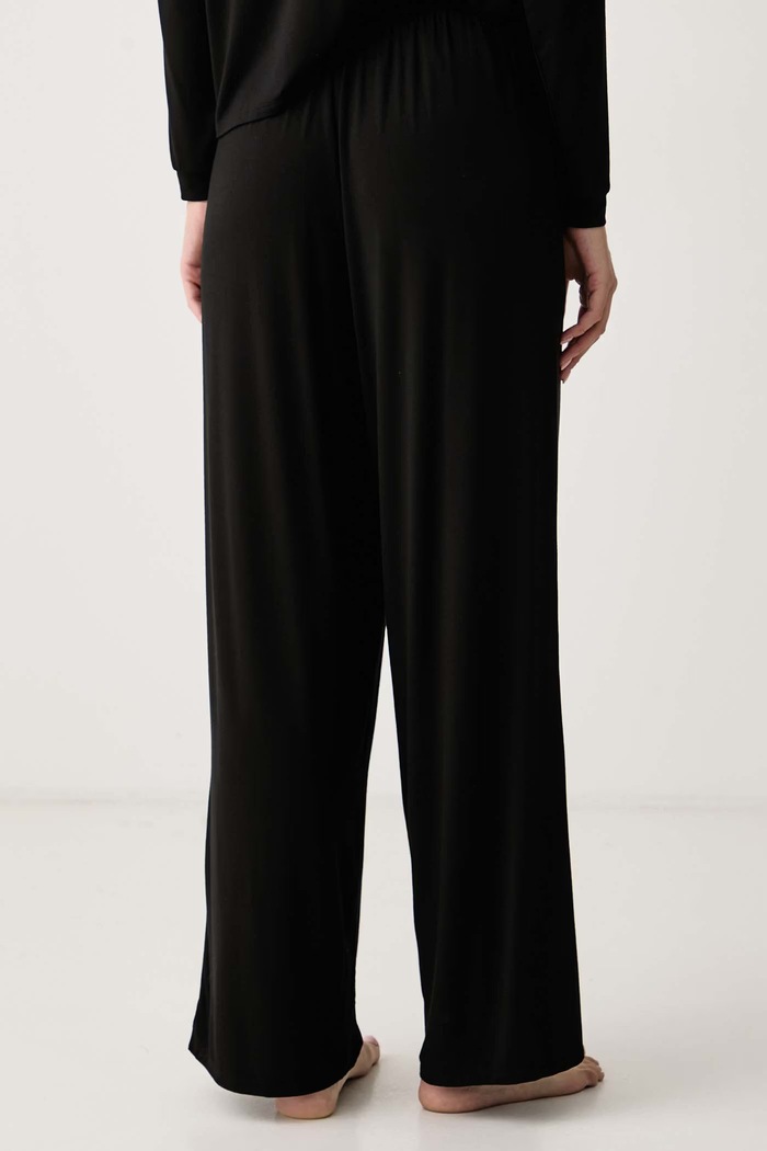 Oblačila BOSS Spodnji del pižame ženski modal Blossom_Pants 50571012 črna