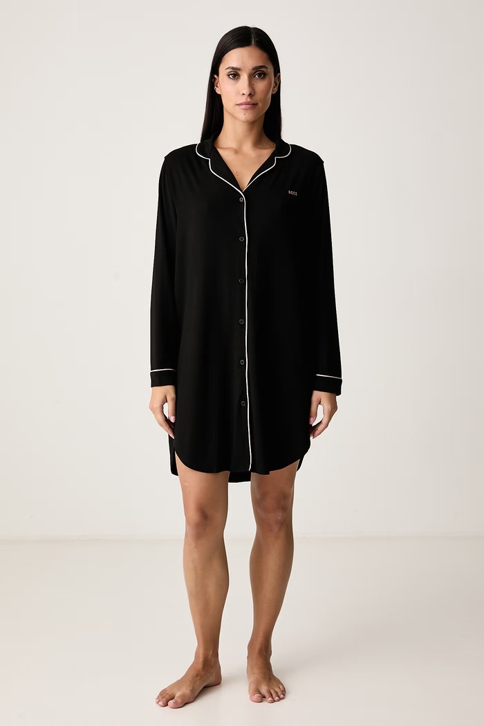 BOSS Spavaćica za žene s modalom Dreamline_Sleepshirt crna 50570983
