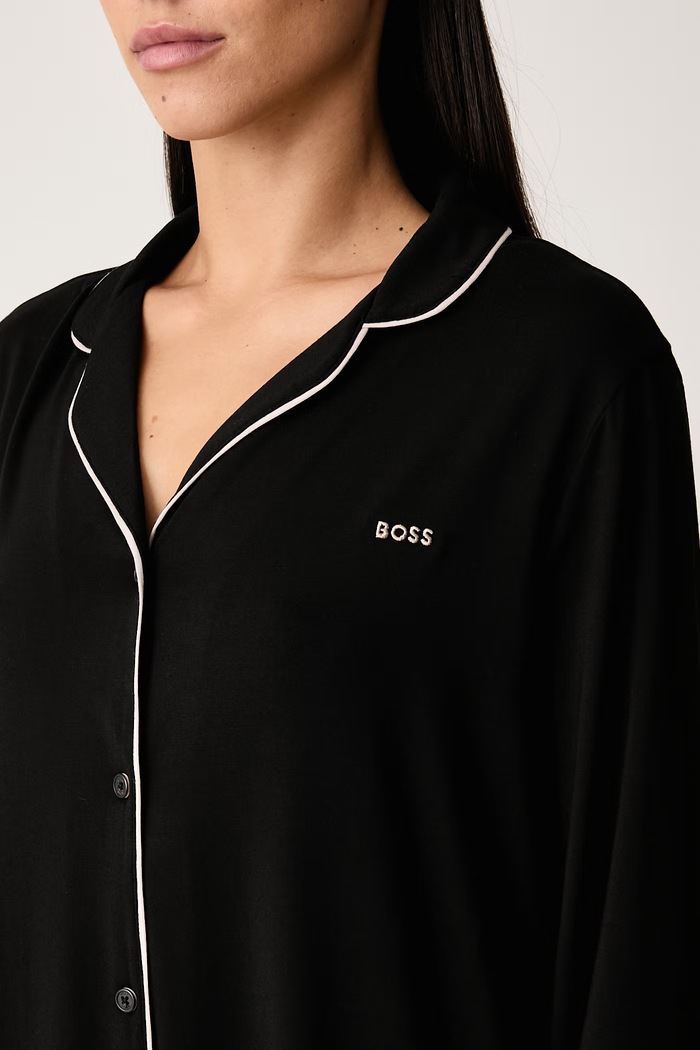 Odjeća BOSS Spavaćica za žene s modalom Dreamline_Sleepshirt 50570983 crna