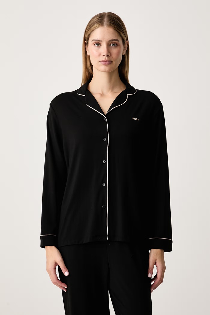 BOSS Роздільна піжама жіноча з модалем Dreamline_Long Set 50570970 чорний AW26