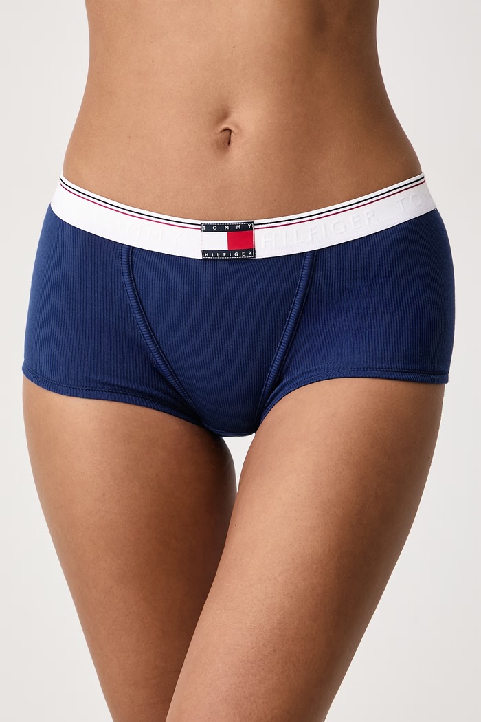 Tommy Hilfiger Bokserki damskie z bawełną granatowy UW0UW06703