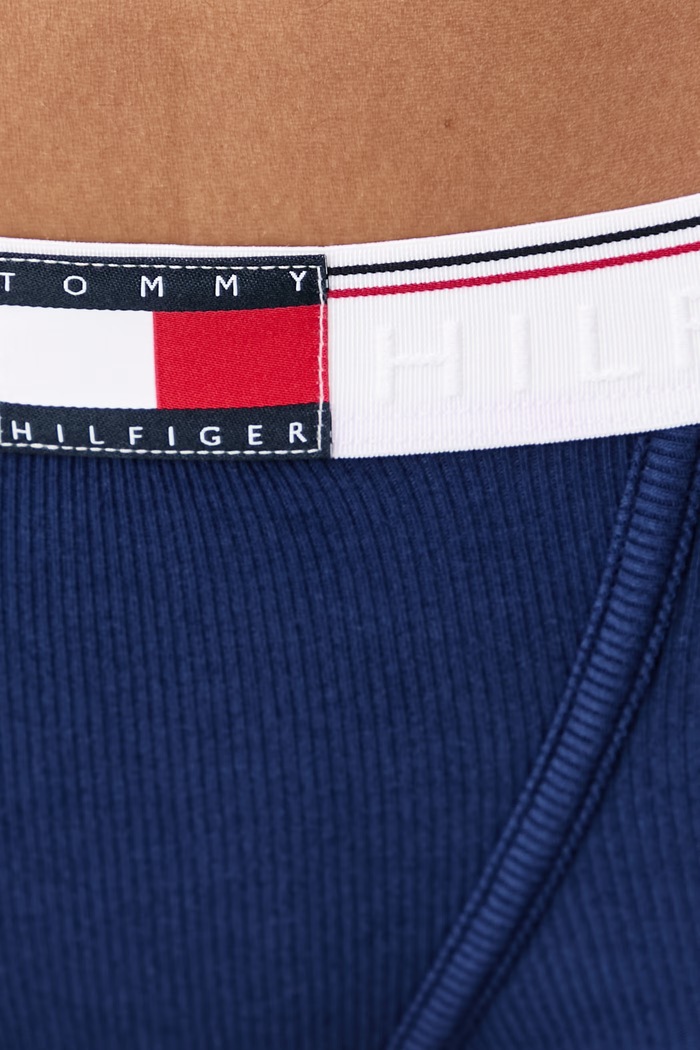 Bokserki damskie z bawełną Tommy Hilfiger UW0UW06703 granatowy
