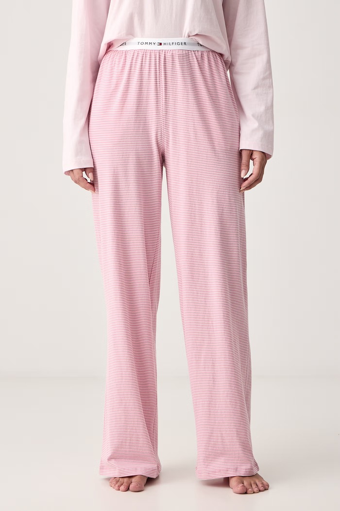 Odzież Tommy Hilfiger Piżama dwuczęściowa damska bawełniana UW0UW06600 różowy
