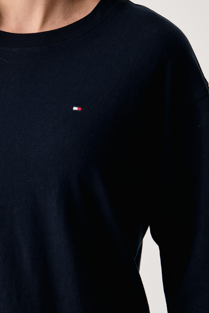 Piżama dwuczęściowa damska bawełniana Tommy Hilfiger UW0UW06600 granatowy