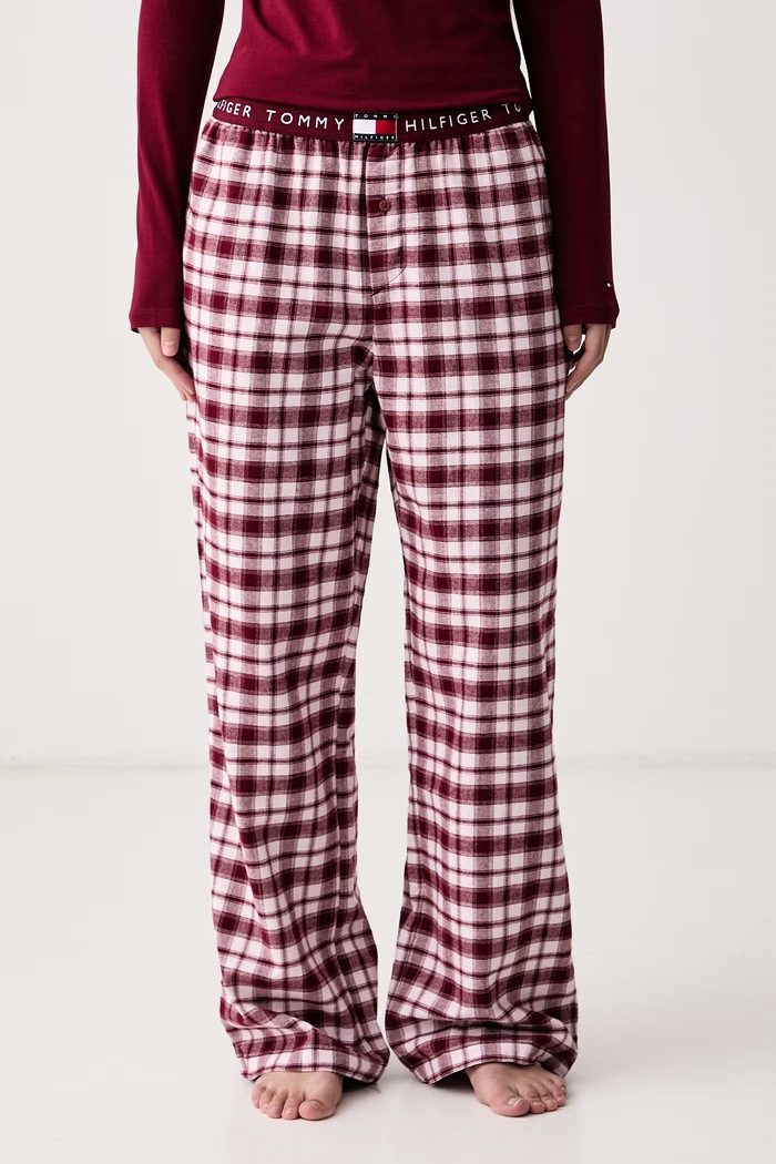 Tommy Hilfiger Spodnie piżamowe damskie bawełniane różowy UW0UW06624
