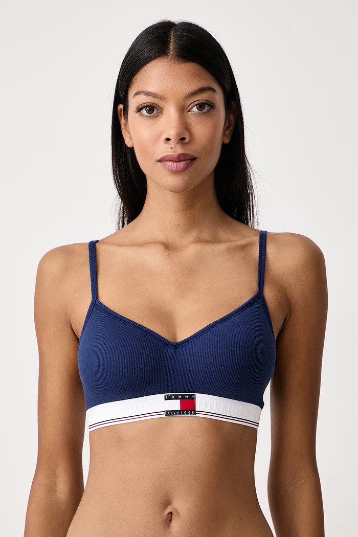 Tommy Hilfiger Grudnjak s trokutastim košaricama s pamukom mornarsko plava UW0UW06698