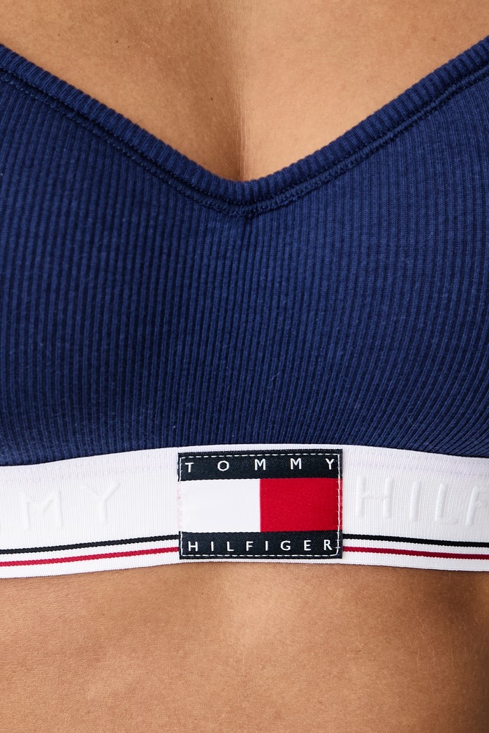 Grudnjak s trokutastim košaricama s pamukom Tommy Hilfiger UW0UW06698 mornarsko plava
