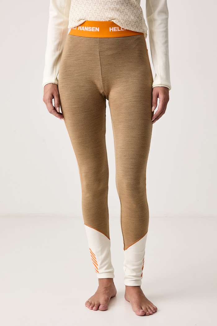 Helly Hansen Legginsy termoaktywne damskie z wełną merino LIFA MERINO brązowy 49380.764