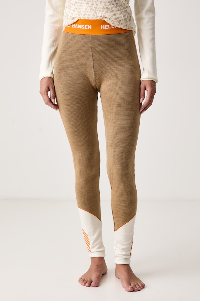Helly Hansen Legginsy termoaktywne damskie z wełną merino LIFA MERINO brązowy 49380.764