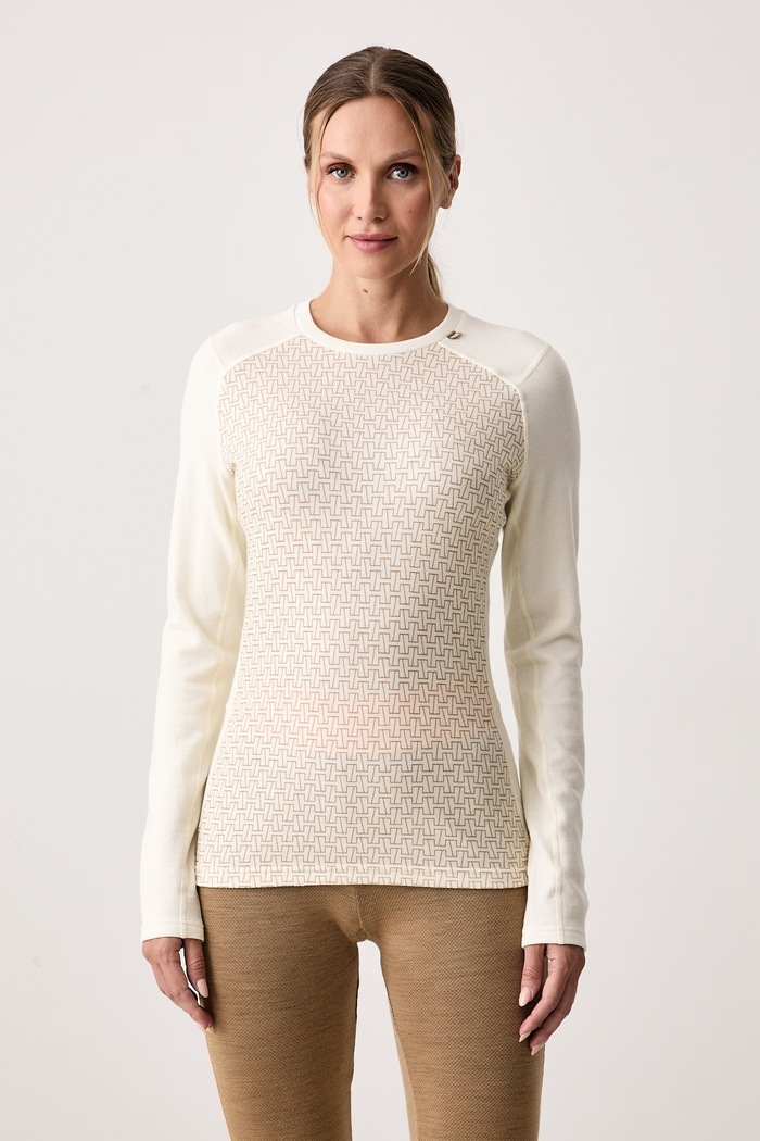 Helly Hansen Longsleeve termoaktywny damski z wełną merino LIFA MERINO beżowy 49379.047
