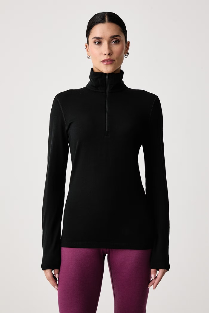 Icebreaker Longsleeve funkcyjny damski z wełny merino 260 Oasis czarny IBB043900011