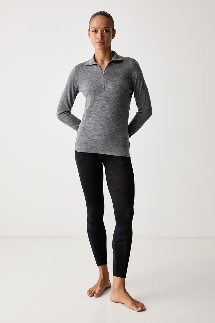Icebreaker Longsleeve termoaktywny damski z wełny merino 200 Oasis IBB043800131 szary AW26