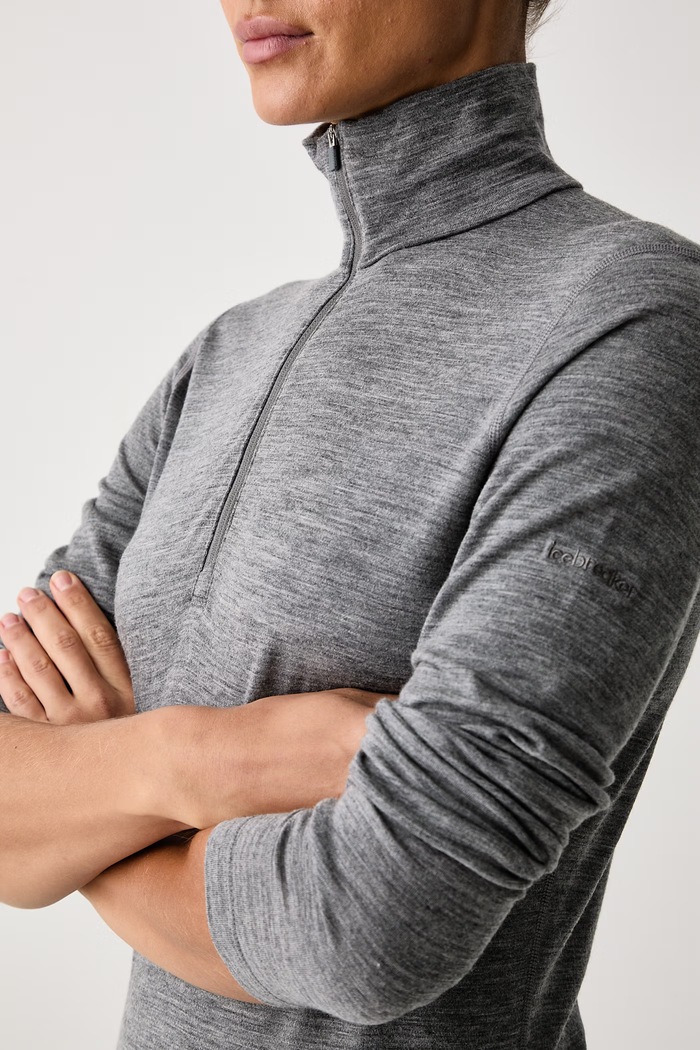 Longsleeve termoaktywny damski z wełny merino 200 Oasis Icebreaker IBB043800131 szary