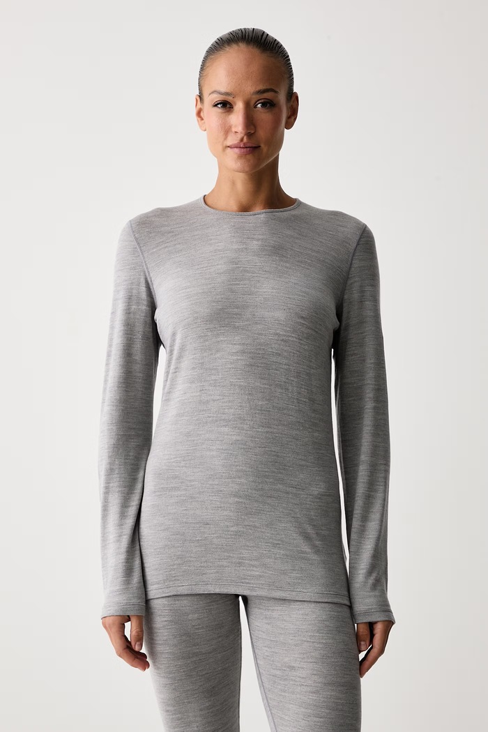Icebreaker Longsleeve termoaktywny damski z wełny merino 260 Oasis szary IB1043870161