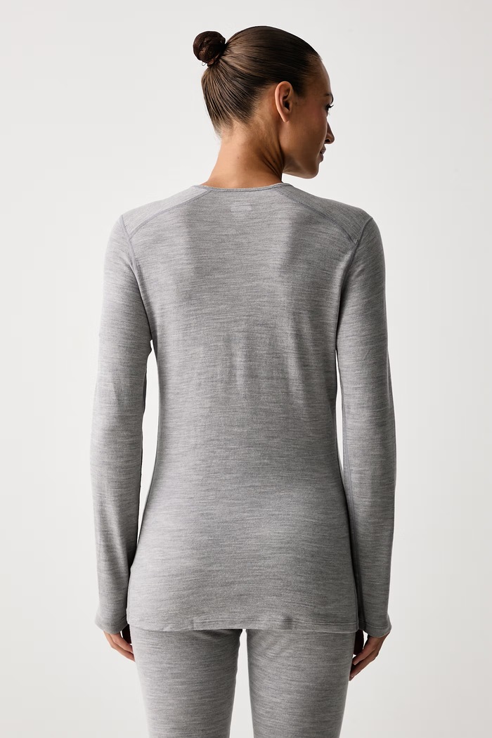 Odzież Icebreaker Longsleeve termoaktywny damski z wełny merino 260 Oasis IB1043870161 szary