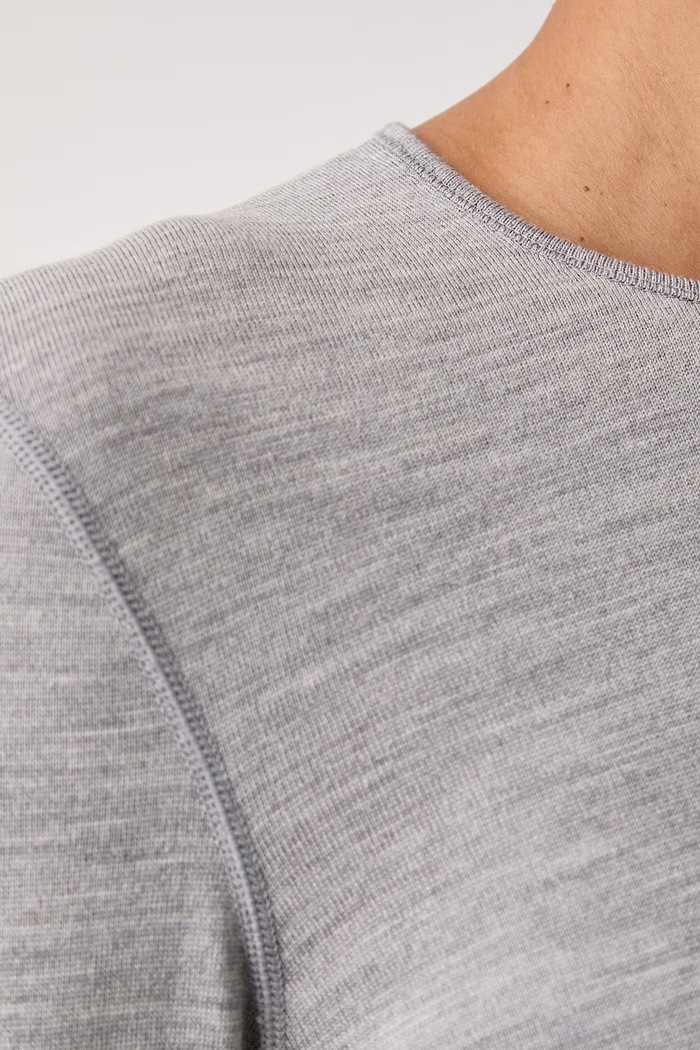 Longsleeve termoaktywny damski z wełny merino 260 Oasis Icebreaker szary IB1043870161