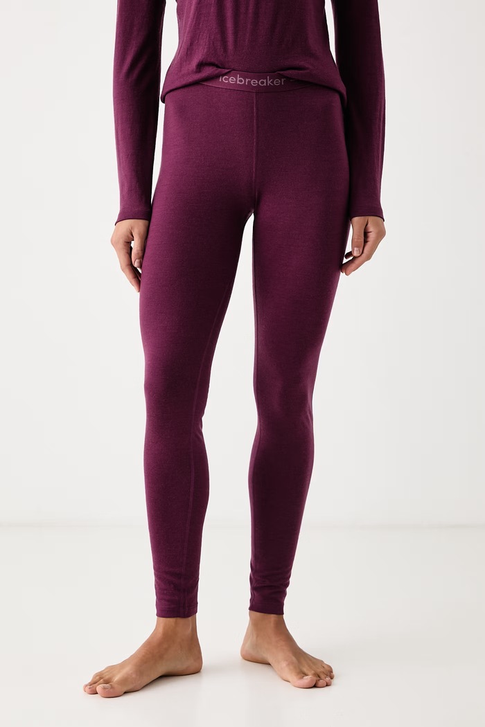 Icebreaker Legginsy funkcyjne damskie z wełny merino 200 Oasis fioletowy IB1043830PB1
